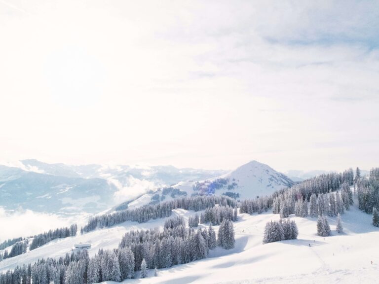 snow top mountains